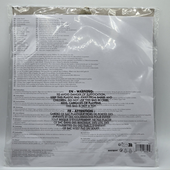 Unique Party Gold Foil Stamped Paperboard Cake Cupcake Stand - Picture 4 of 7